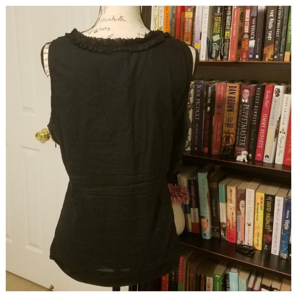 Black Ruffled Top - Picture 3 of 3